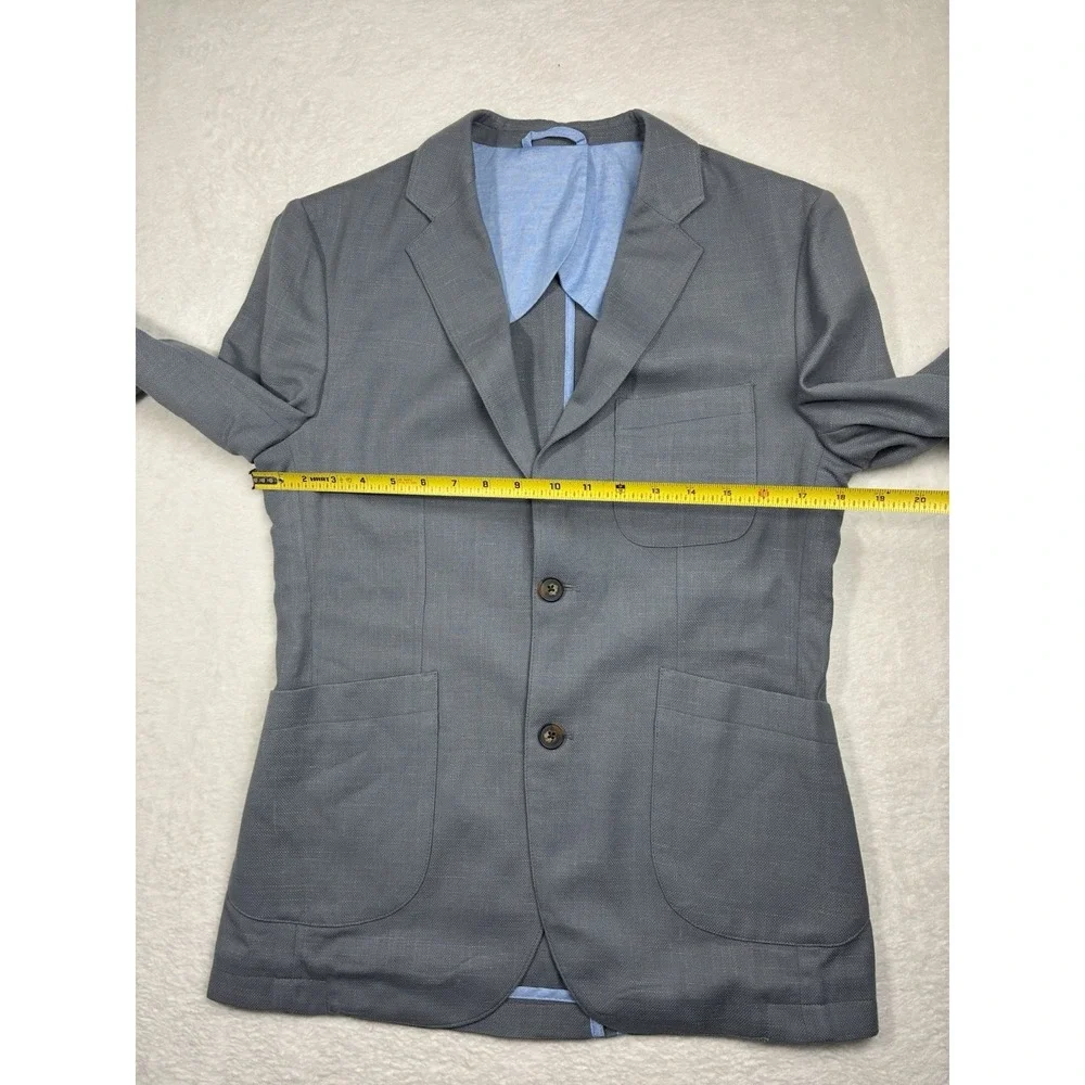 Taylor Stitch Size 36 Gray Wool Linen Unstructured Mens Blazer Jacket Sport Coat